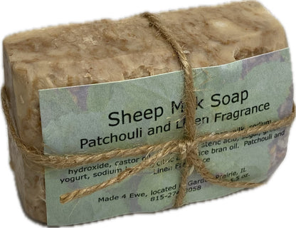 Made 4 Ewe Sheep Milk Soap, Patchouli & Linen 5.5 oz