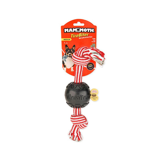 Mammoth Tirebiter Ball w/ Extra 2 Knot Rope