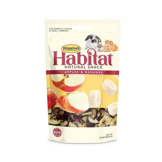 Higgins Habitat Natural Snack Apples & Bananas Small Animal Treats, 3.5 oz