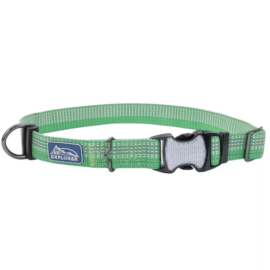 Coastal K9 Explorer Brights Reflective Adjustable Dog Collar Meadow