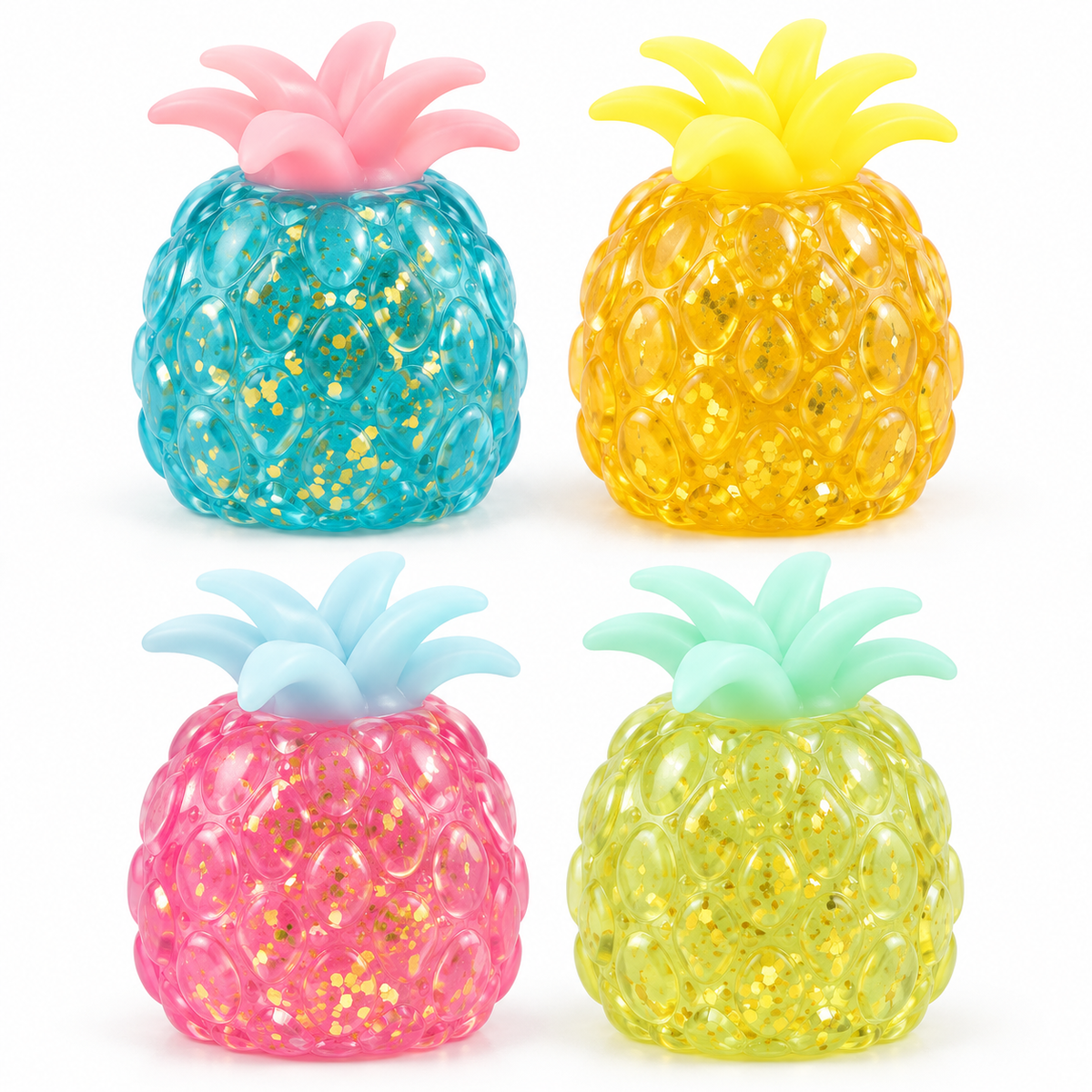 Pineapple Squeeze Toy – Vaseline Coconut Oil Filled Glitter