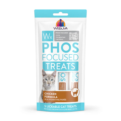 Weruva Wx Phos Focused Chicken Formula Lickable Cat Treats, .5 oz 5 Pack