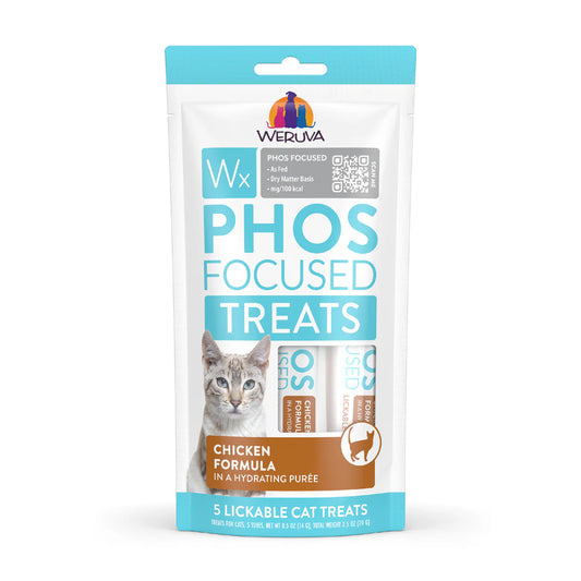 Weruva Wx Phos Focused Chicken Formula Lickable Cat Treats, .5 oz 5 Pack