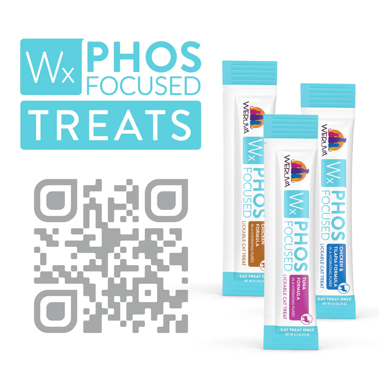 Weruva Wx Phos Focused Chicken Formula Lickable Cat Treats, .5 oz 5 Pack