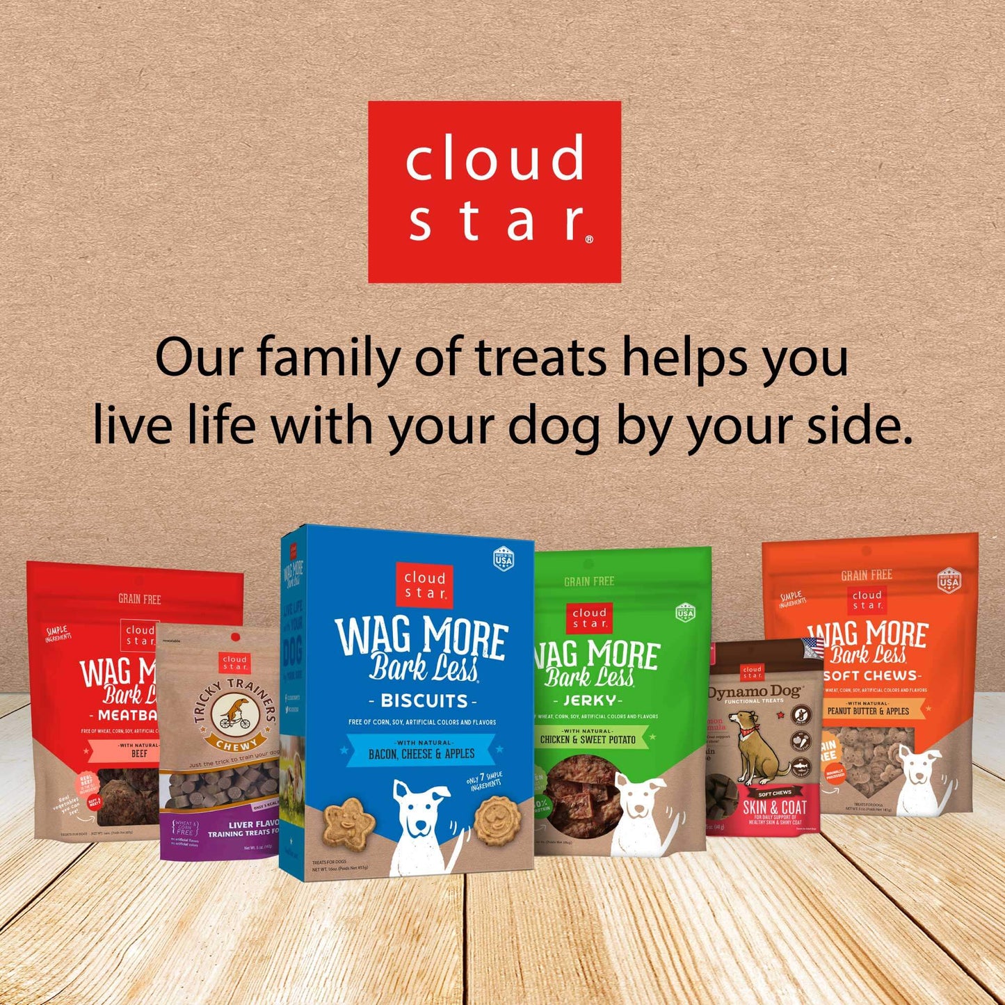Cloud Star Wag More Bark Less Grain-Free Oven Baked with Pumpkin Dog Treats 14 oz