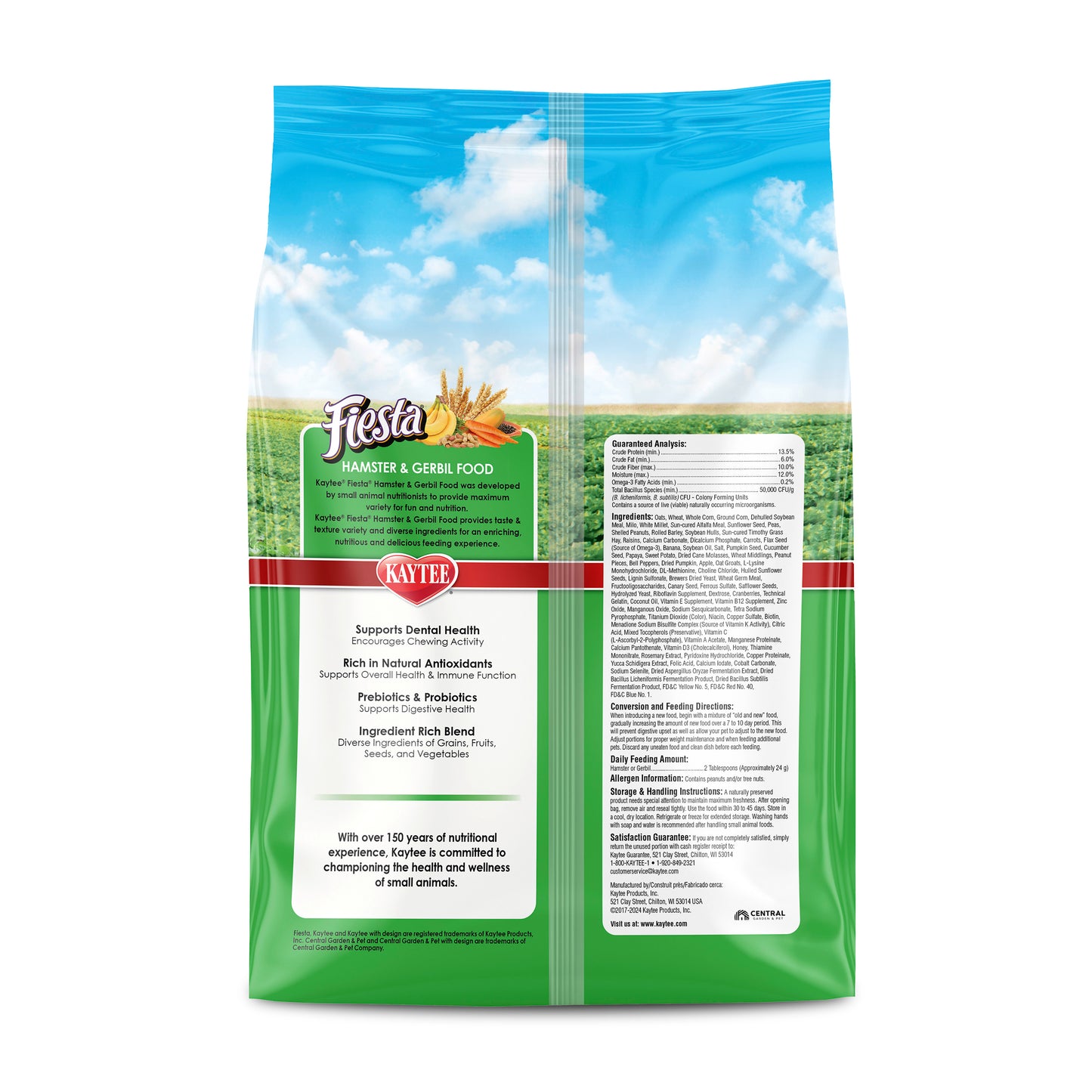 Kaytee Fiesta Hamster Gerbil Food, 2.5lb