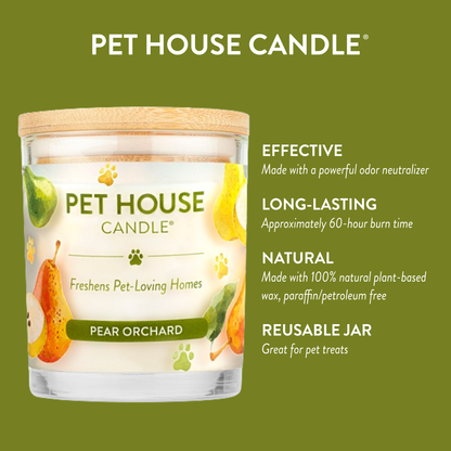 Pet House Pear Orchard Plant-Based Soy Wax Candle 9 oz