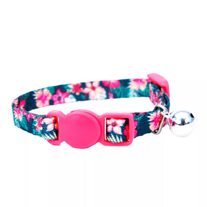 Li'l Pals Adjustable Breakaway Kitten Collar, Hunter Tropical Floral