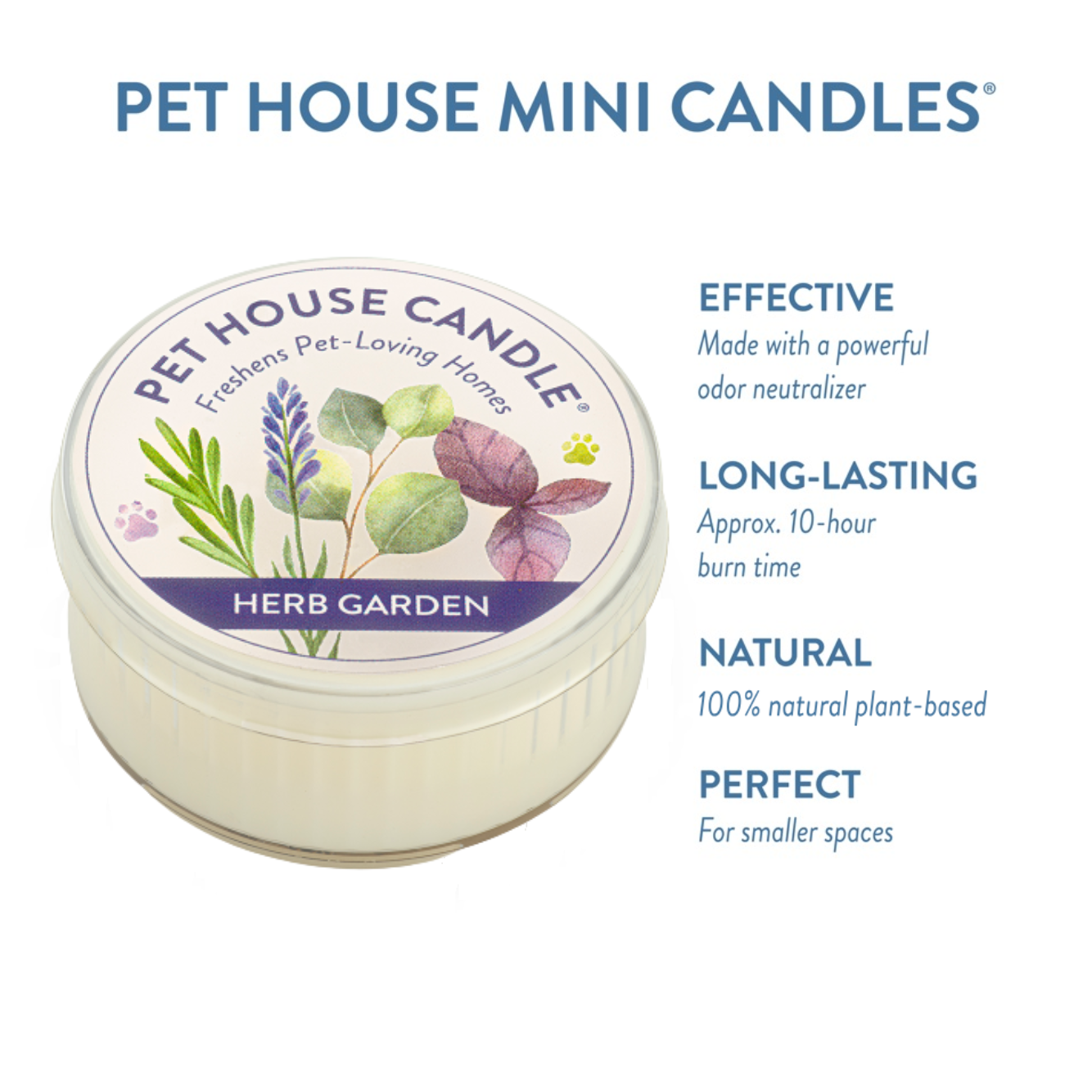 Pet House Herb Garden Plant-Based Soy Wax Mini Candle 1.5 oz
