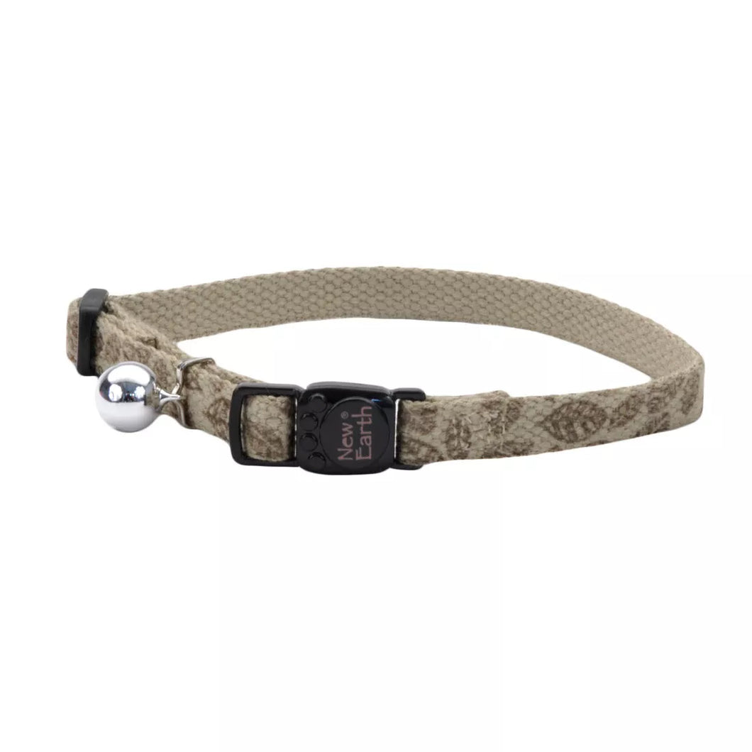 New Earth Printed Soy Breakaway Collar, Olive with Leaves