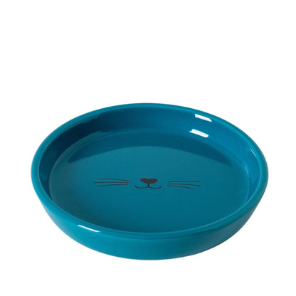 Ozzy Oval Cat Dish: Blue