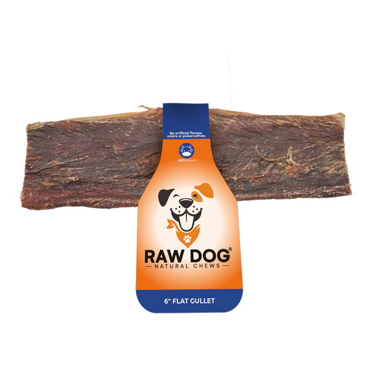 Raw Dog Chews 12" Jerky Flat Gullet