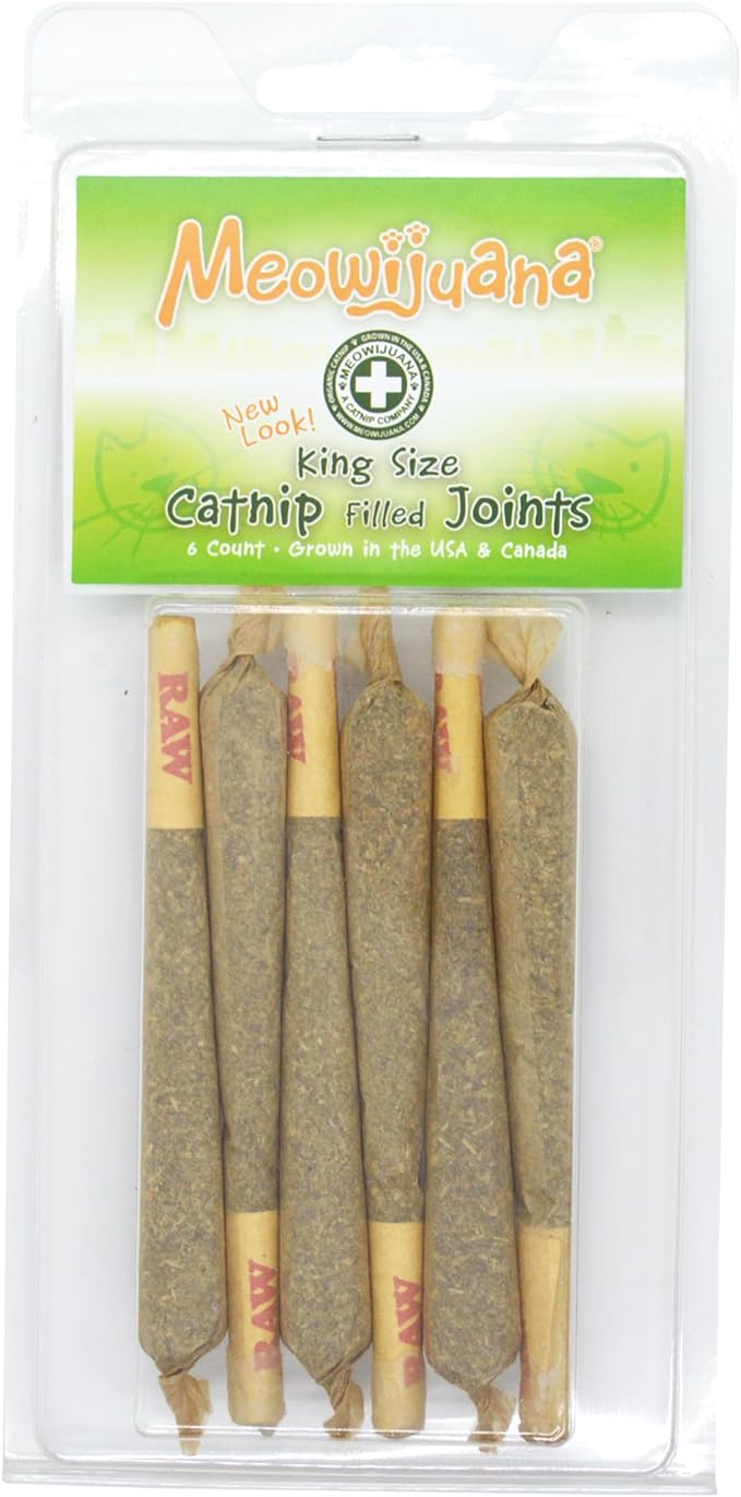 Meowijuana King Sized Catnip Filled Joints 6 Count