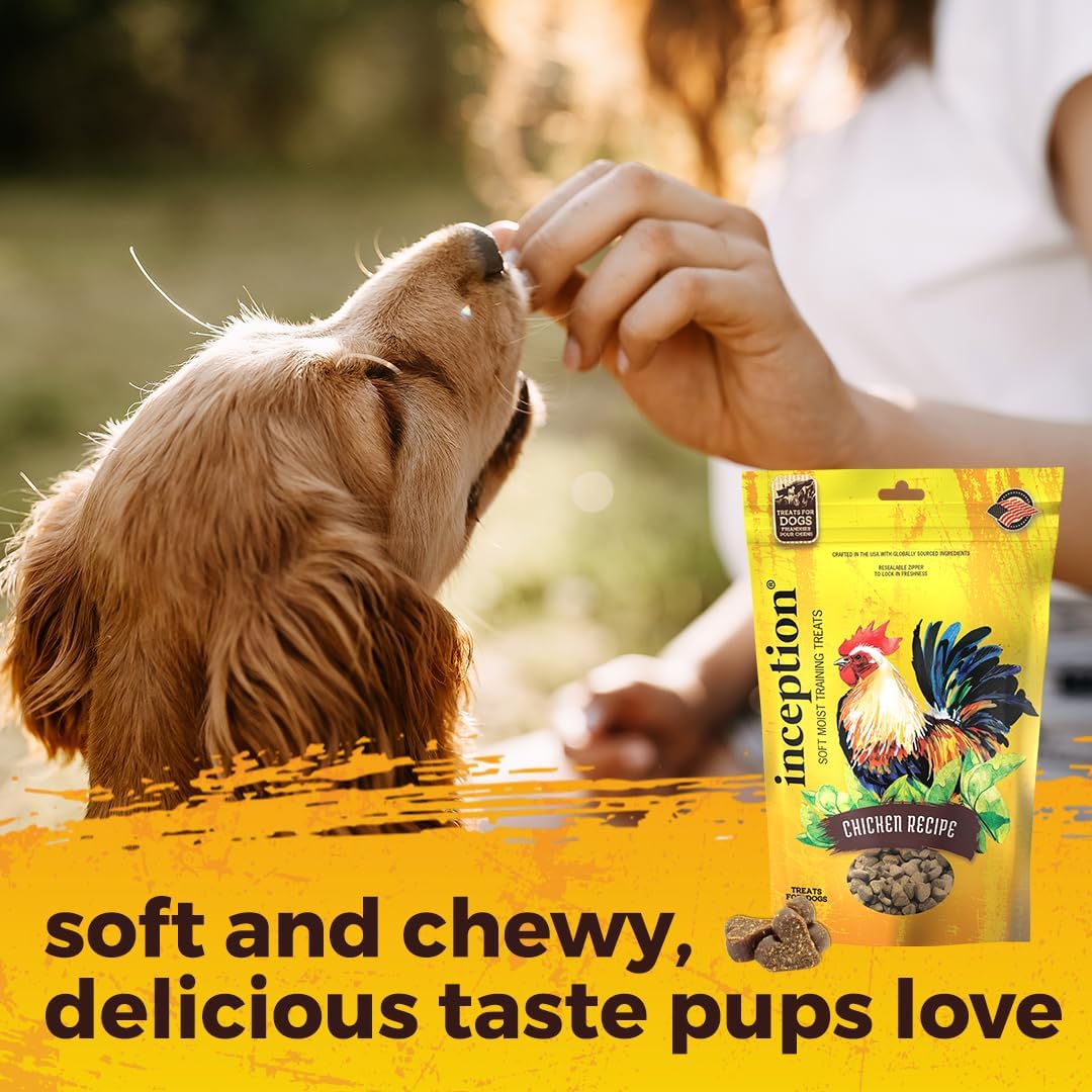 Inception Chicken Flavored Soft & Chewy Dog Training Treats, 4 oz.