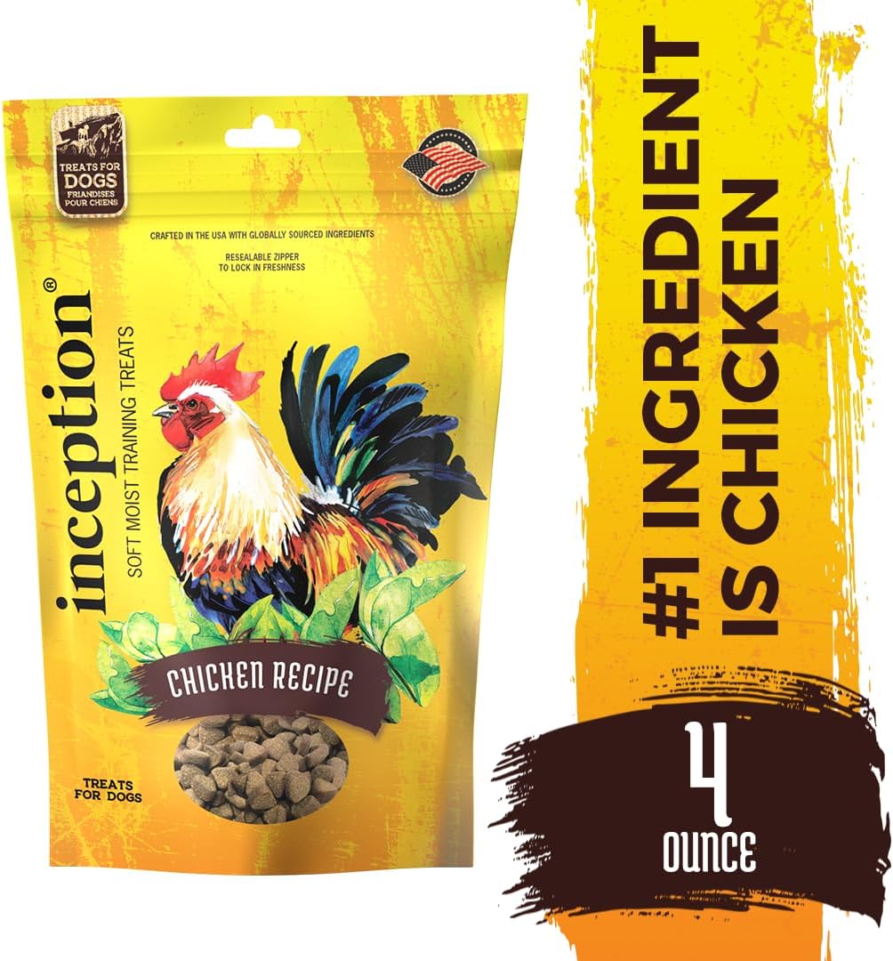 Inception Chicken Flavored Soft & Chewy Dog Training Treats, 4 oz.