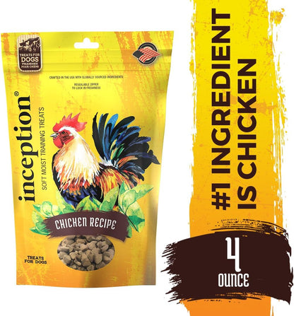 Inception Chicken Flavored Soft & Chewy Dog Training Treats, 4 oz.