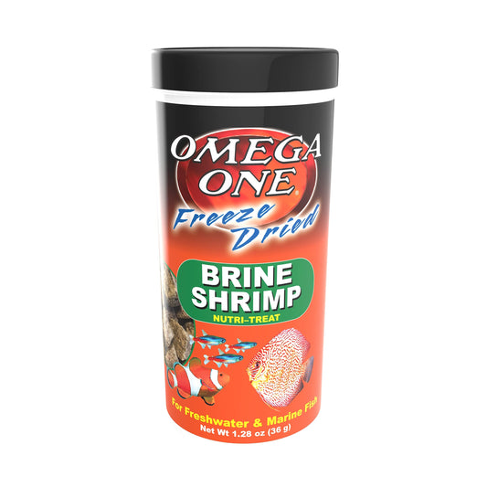 Omega One Freeze-Dried Brine Shrimp Freshwater & Marine Fish Treat 1.28 oz