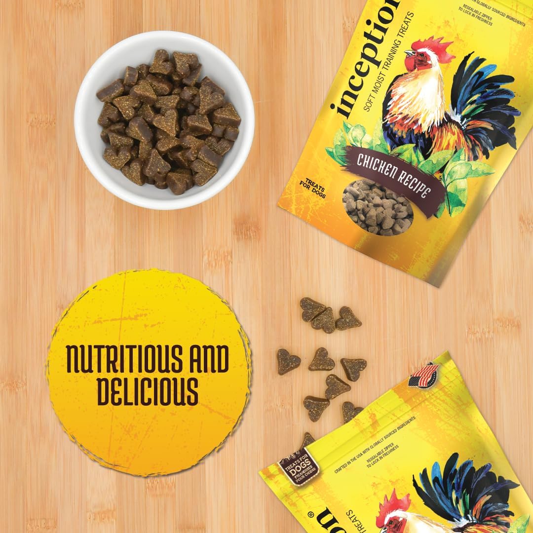 Inception Chicken Flavored Soft & Chewy Dog Training Treats, 4 oz.