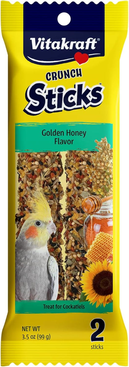 Vitakraft Crunch Sticks Golden Honey Flavor Cockatiel Bird Treat