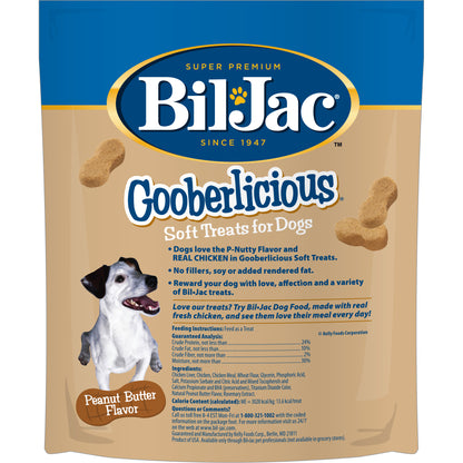 Bil-Jack Gooberlicious Peanut Butter Flavor Soft Dog Treats 4 oz