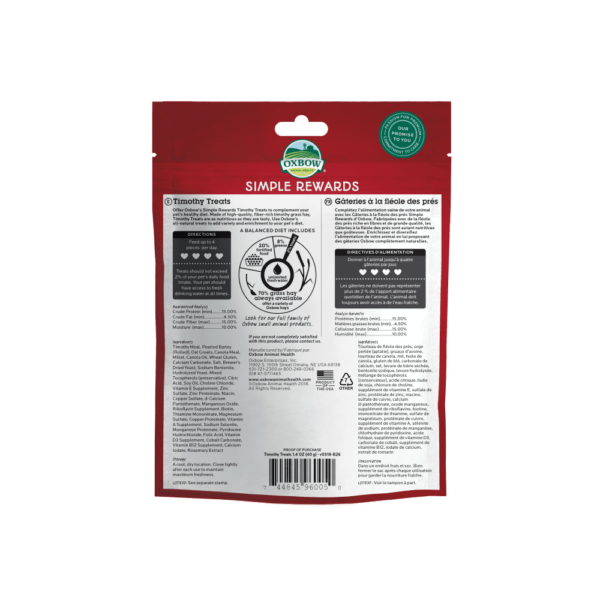 Oxbow Simple Rewards Timothy Small Animal Treats 1.4 oz
