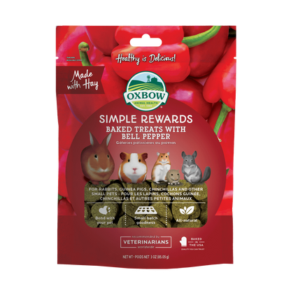 Oxbow Simple Rewards Oven Baked with Bell Pepper Small Animal Treats