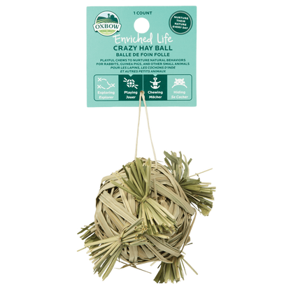 Oxbow Enriched Life Crazy Hay Ball Small Pet Toy