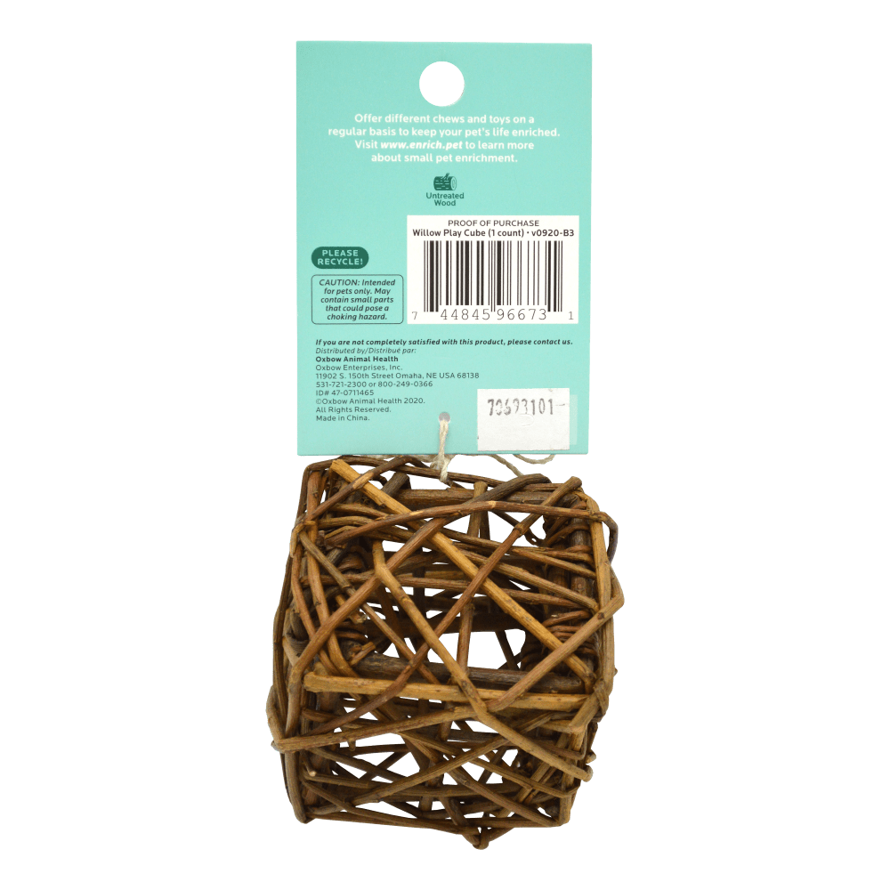 Oxbow Enriched Life Willow Play Cube Small Animal Toy