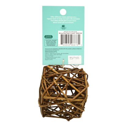 Oxbow Enriched Life Willow Play Cube Small Animal Toy