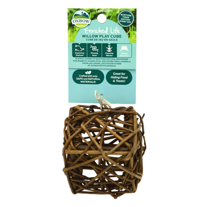 Oxbow Enriched Life Willow Play Cube Small Animal Toy
