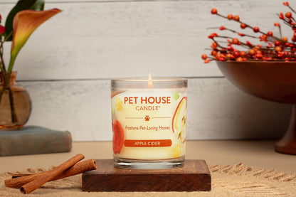 Pet House Candle Apple Cider Plant-Based Soy Wax Candle 9 oz