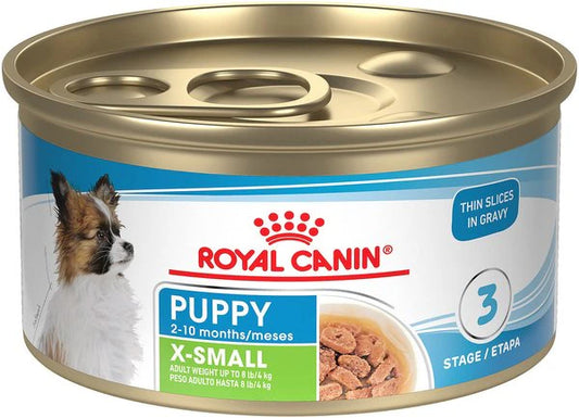 Royal Canin Size Health Nutrition X-Small Puppy Thin Slices in Gravy Wet Dog Food, 3-oz, case of 24