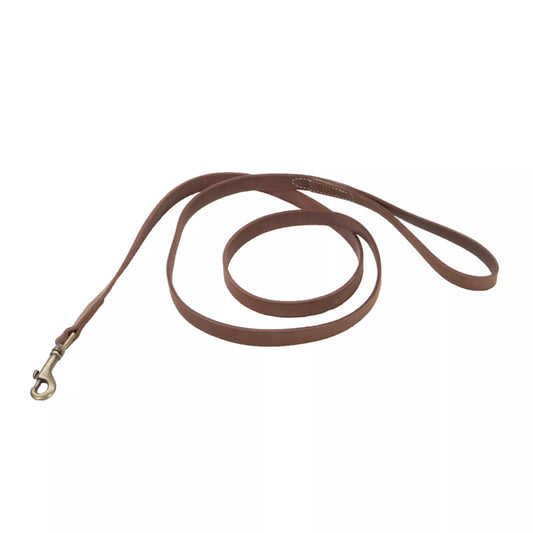 Circle T Rustic Leather Dog Leash, Chocolate