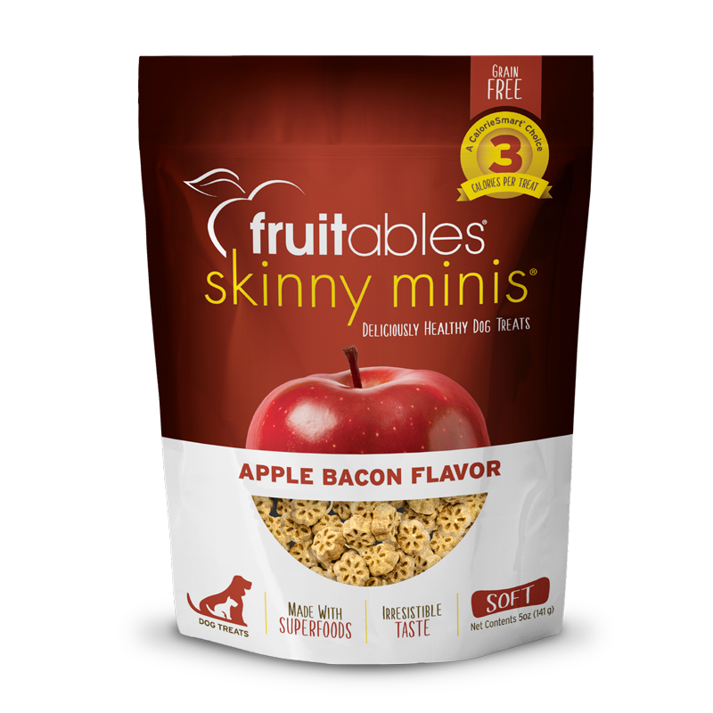 Fruitables Skinny Minis Apple Bacon Flavor Soft & Chewy Dog Treats, 5 oz.