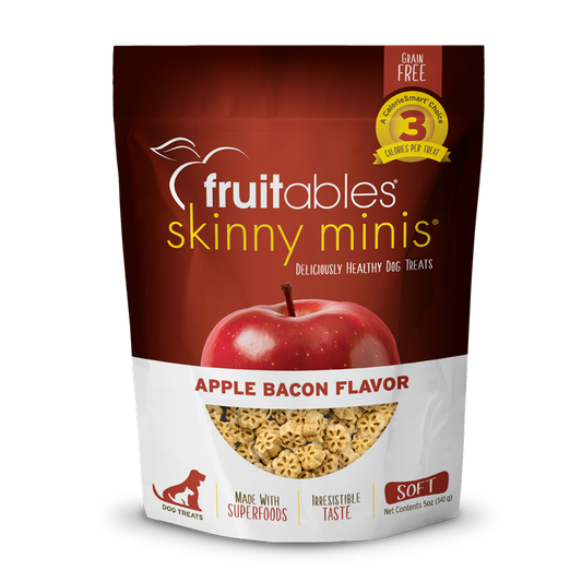 Fruitables Skinny Minis Apple Bacon Flavor Soft & Chewy Dog Treats, 5 oz.