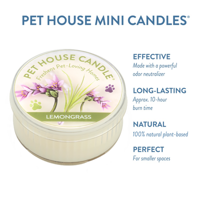 Pet House Lemongrass Plant-Based Soy Wax Mini Candle 1.5 oz
