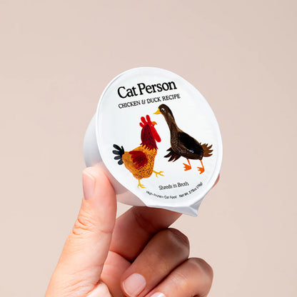 Cat Person by Weruva Shredded Chicken & Duck in Broth Grain-Free Wet Cat Food