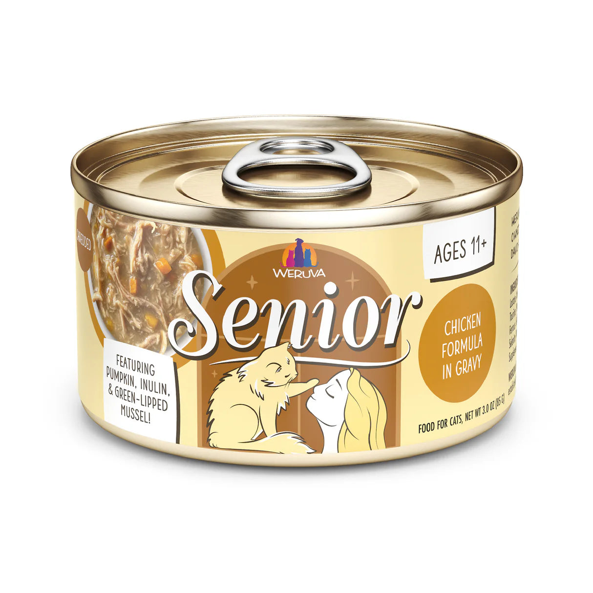 Weruva Senior Chicken Formula in Gravy Canned Cat Food, 3 oz