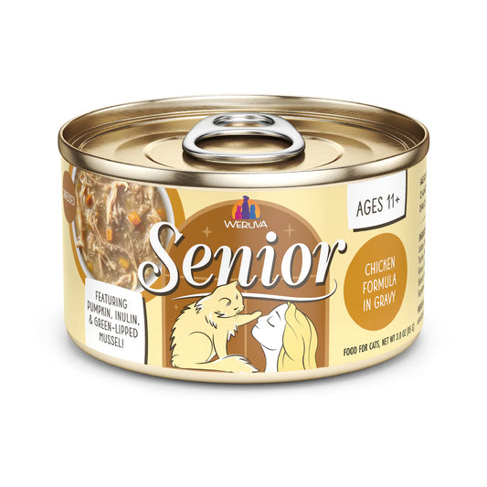 Weruva Senior Chicken Formula in Gravy Canned Cat Food, 3 oz