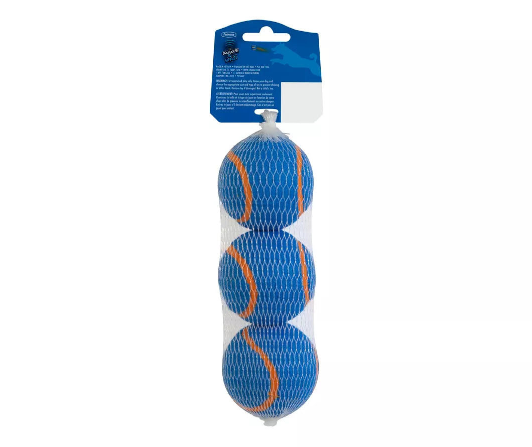 Chuckit! Squeaker Tennis Balls Dog Toy, 3 Count