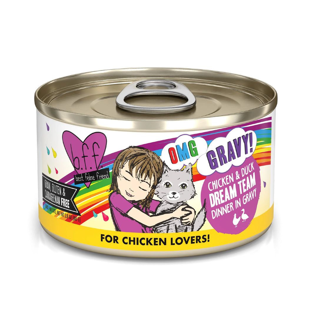 Weruva B.F.F. OMG Gravy! Chicken & Duck Dream Team Canned Cat Food