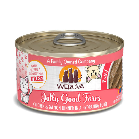 Weruva Cat Paté Jolly Good Fares Chicken & Salmon Dinner in a Hydrating Purée