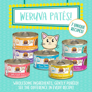 Weruva Pate Meows n' Holler Purramid Chicken & Shrimp dinner in a Hydrating Puree