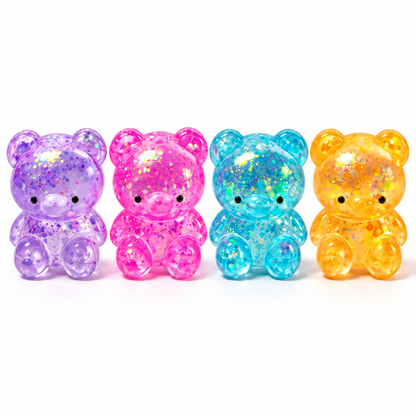 Glitter Bear Squishy Fidget Toy 2-Pack – Maltose, Assorted