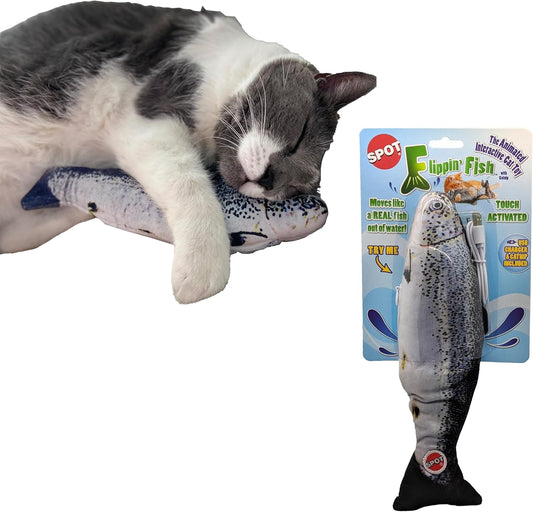 SPOT Flippin' Fish Interactive Cat Toy with Catnip
