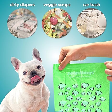 The Original Poop Bags Peanuts USDA Biobased Dog Poop Bags, 60 count, Unscented