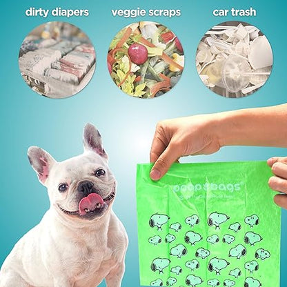 The Original Poop Bags Peanuts USDA Biobased Dog Poop Bags, 60 count, Unscented