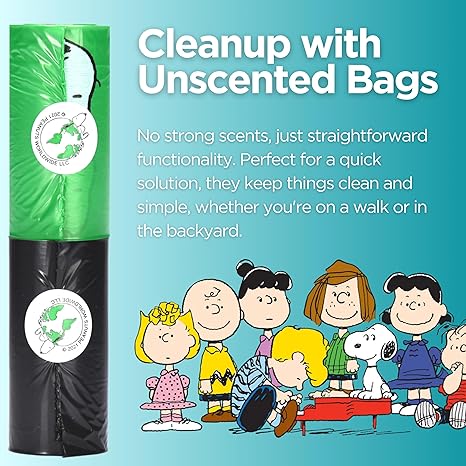 The Original Poop Bags Peanuts USDA Biobased Dog Poop Bags, 60 count, Unscented