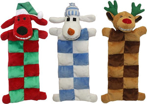 Multipet Holiday Loofa Squeaky Mat Dog Toy 12" Assorted
