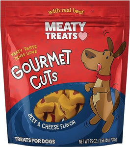Meaty Treats Gourmet Cuts Beef & Cheese Flavor Soft & Chewy Dog Treats